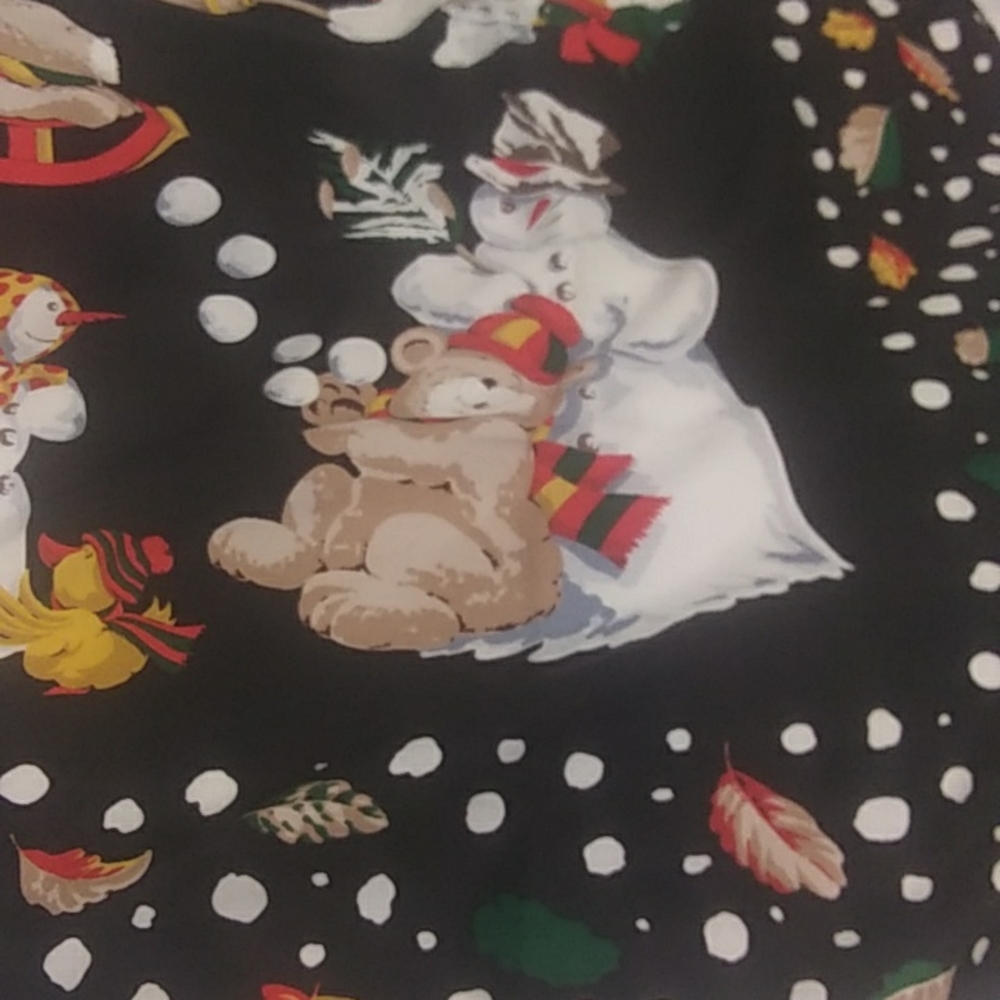 Snoman Themed 100% Silk Scarf/ Made in Italy - Picture 7 of 9